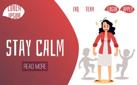 Web site banner template for working mothers, flat vector illustration. Stockillustratie
