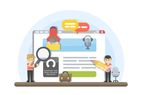 Web site building. 스톡 일러스트