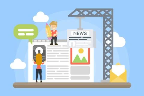 Web site building. Stockillustratie