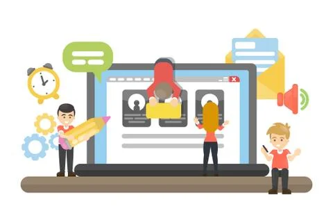 Web site building. Stock Illustration