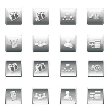 Web site buttons menu template Stock Illustration
