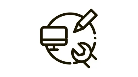 Web site creature and repair Icon Animation Stock Footage 145757886