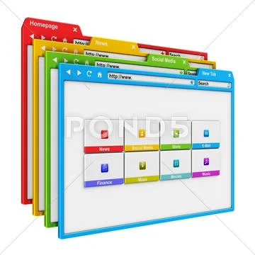 Web site design and internet concept Stock Illustration