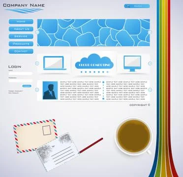 Web site design Illustrazione stock