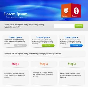 Web site design navigation elements 스톡 일러스트