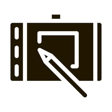 Web site design on tablet icon Vector Glyph Illustration Stockillustratie