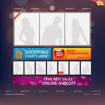 Web site design template Stock Illustration