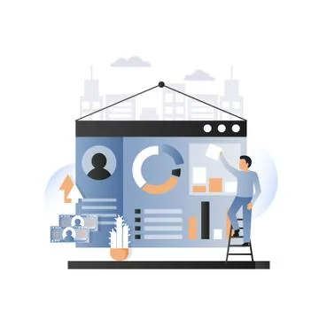 Web site development services concept vector illustration Illustrazione stock