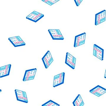 Web site faq isometric icon seamless pattern Illustrazione stock