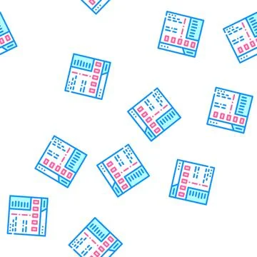 Web site faq vector seamless pattern Illustrazione stock