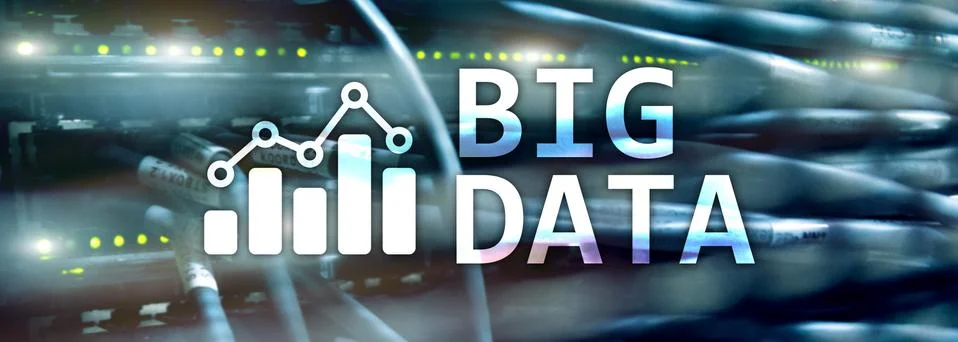 Web site header. Big data analysing server. Internet and technology. Foto stock