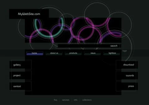 Web site home page design template, vector illustration Stock Illustration