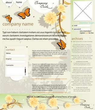 Web site layout Stock Illustration