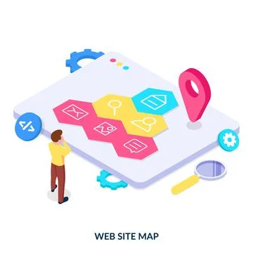 Web site map concept. Stock Illustration