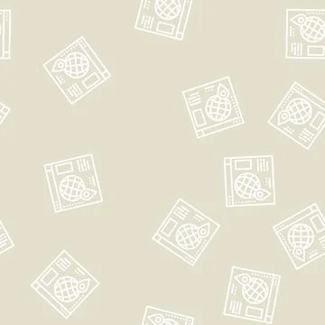 Web site map location line seamless pattern Stock Illustration