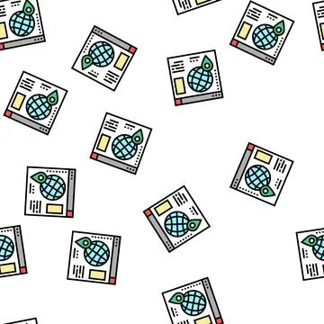 Web site map location vector seamless pattern Stock Illustration