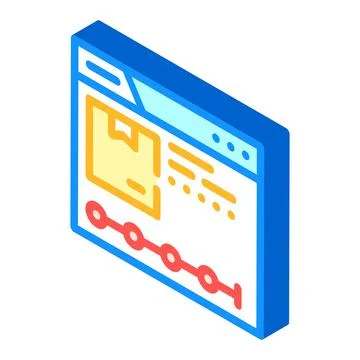 Web site online tracking isometric icon vector illustration Stock-Illustration