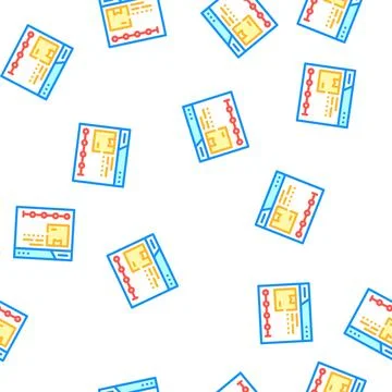 Web site online tracking vector seamless pattern Stockillustratie