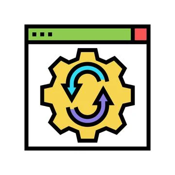 Web site optimize color icon vector illustration Stock Illustration