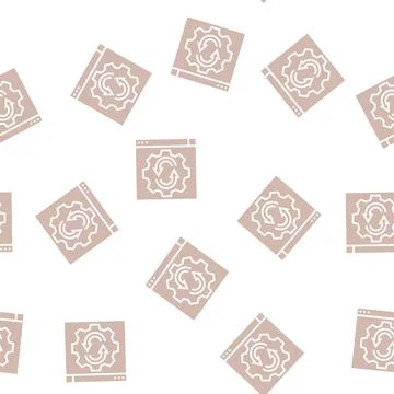 Web site optimize glyph seamless pattern 스톡 일러스트