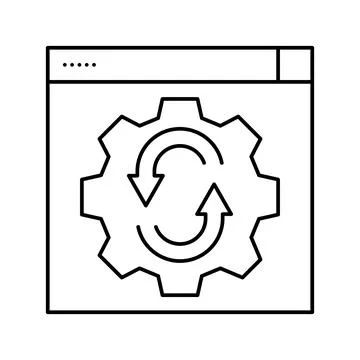 Web site optimize line icon vector illustration Stockillustratie