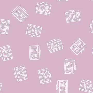 Web site for ordering water in internet online line seamless pattern Illustrazione stock