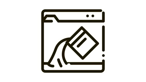 Web site page color drawing Icon Animation Stock Footage 145757952