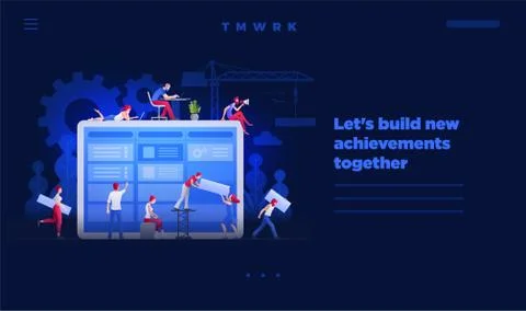 Web site page design template. Stock Illustration