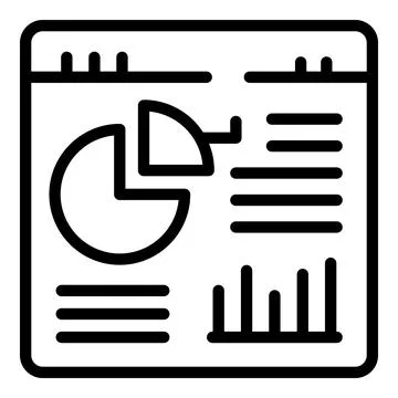 Web site page icon outline vector. Team company Stock Illustration