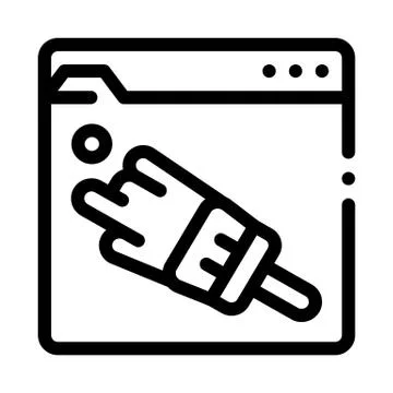 Web site painting icon vector outline illustration Stockillustratie