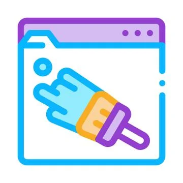 Web site painting icon vector outline illustration 스톡 일러스트