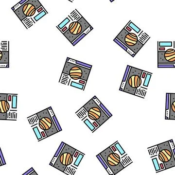 Web site planetarium vector seamless pattern Ilustración de archivo