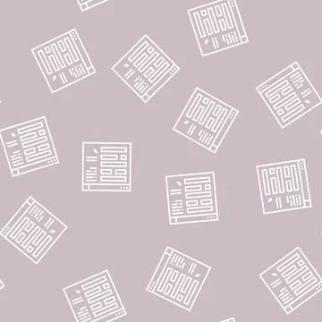 Web site planning line seamless pattern Illustrazione stock