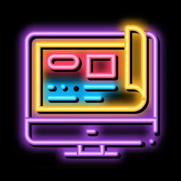 Web site project neon glow icon illustration Illustration