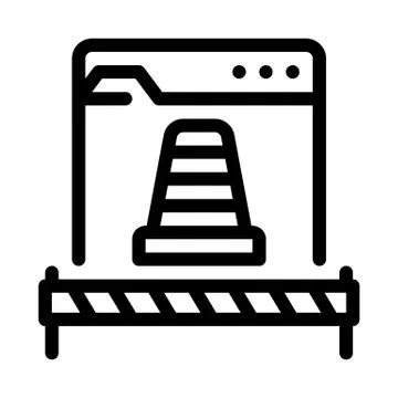 Web site repair icon vector outline illustration Stockillustratie