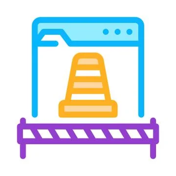 Web site repair icon vector outline illustration Stockillustratie