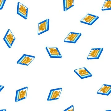 Web site search isometric icon seamless pattern 스톡 일러스트