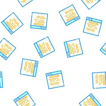 Web site search vector seamless pattern Illustrazione stock
