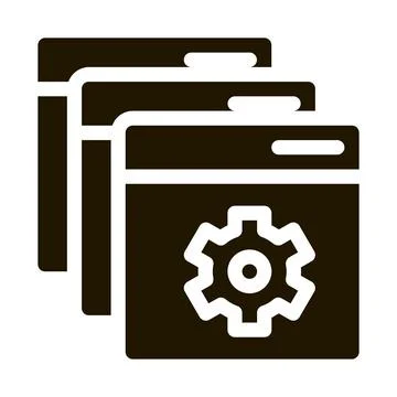 Web site settings icon Vector Glyph Illustration Illustration