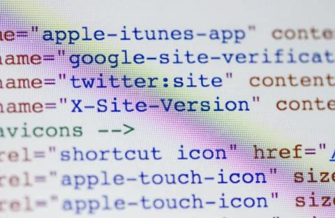 Web site software code Stock Photos