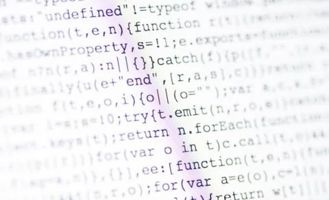 Web site software code Foto stock