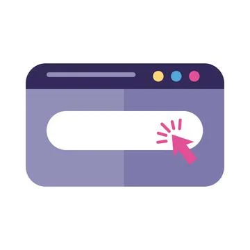 Web site template with cursor Stock Illustration