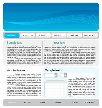 Web site template Illustrazione stock