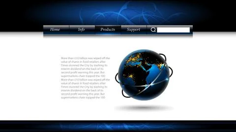 Web site template Stock Illustration