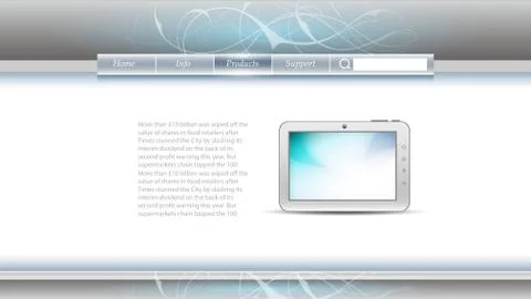 Web site template Stock Illustration