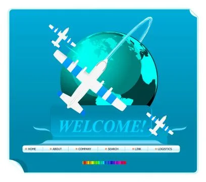 Web site template, vector Stock Illustration