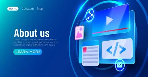 Web site ui element banner. Web development concept. Stock Illustration