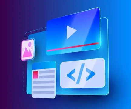 Web site ui element. Web development concept. Stock Illustration