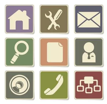 Web site vector icons Stock Illustration