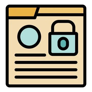 Web site vpn icon vector flat 스톡 일러스트